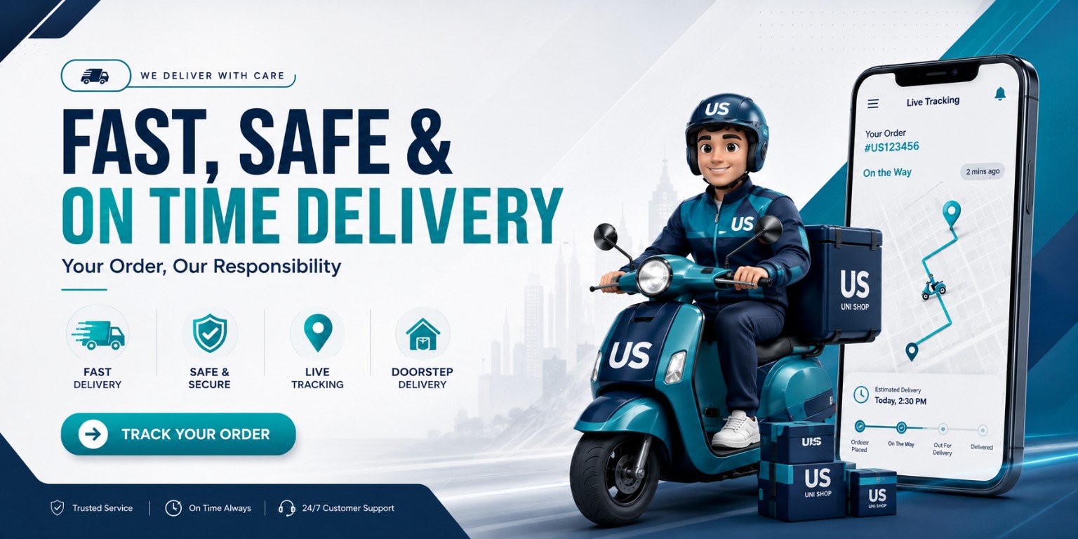 Fast, safe and on time delivery — track your order